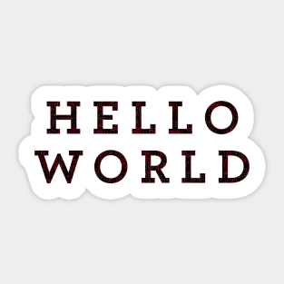 Hello World Sticker